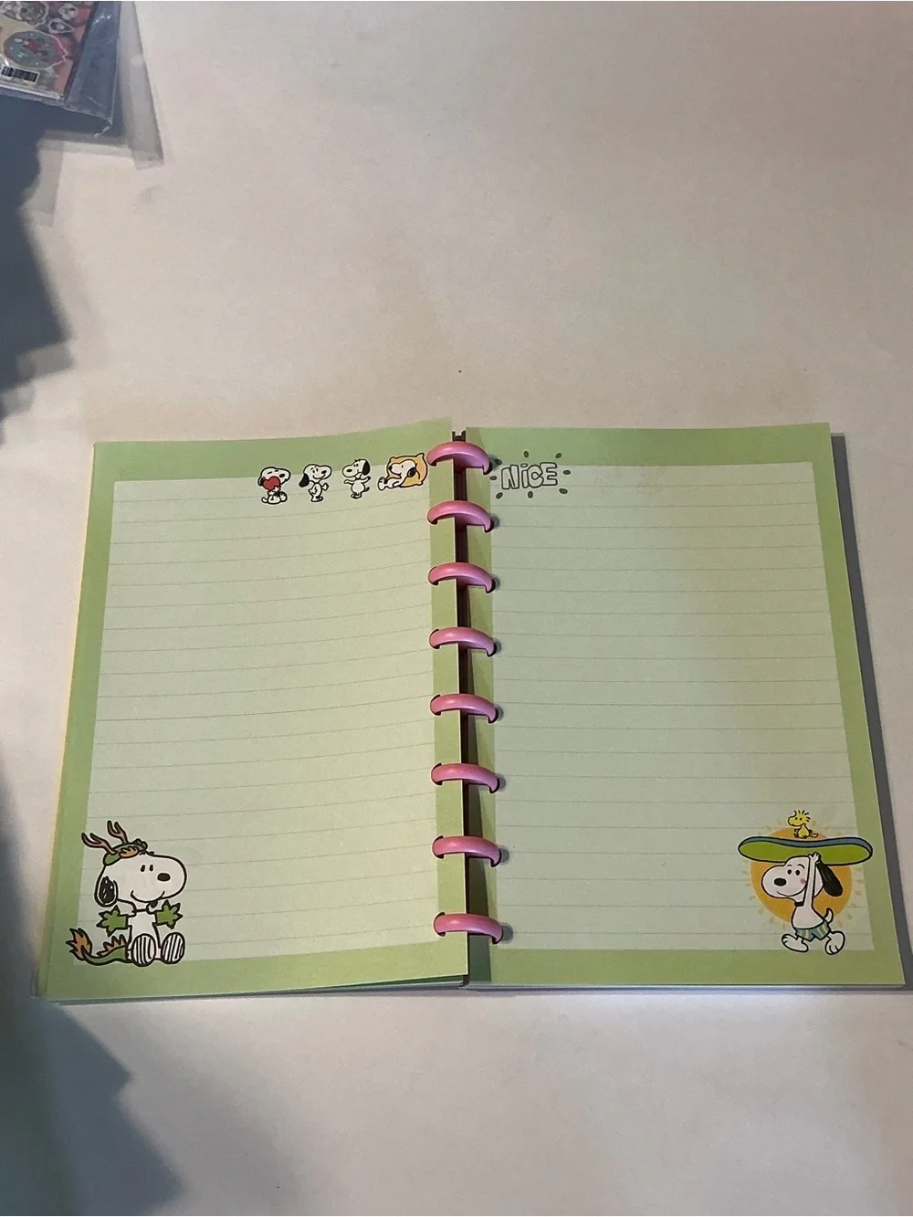 Peanuts Charlie Brown Pink A5 Spiral  Notebook